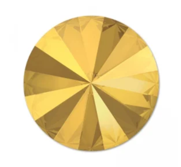 Pure Crystal Rivoli 1122 14mm Crystal Metallic Sunshine