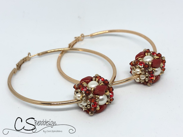 Tji-Tji Earring Kit Gold / Red