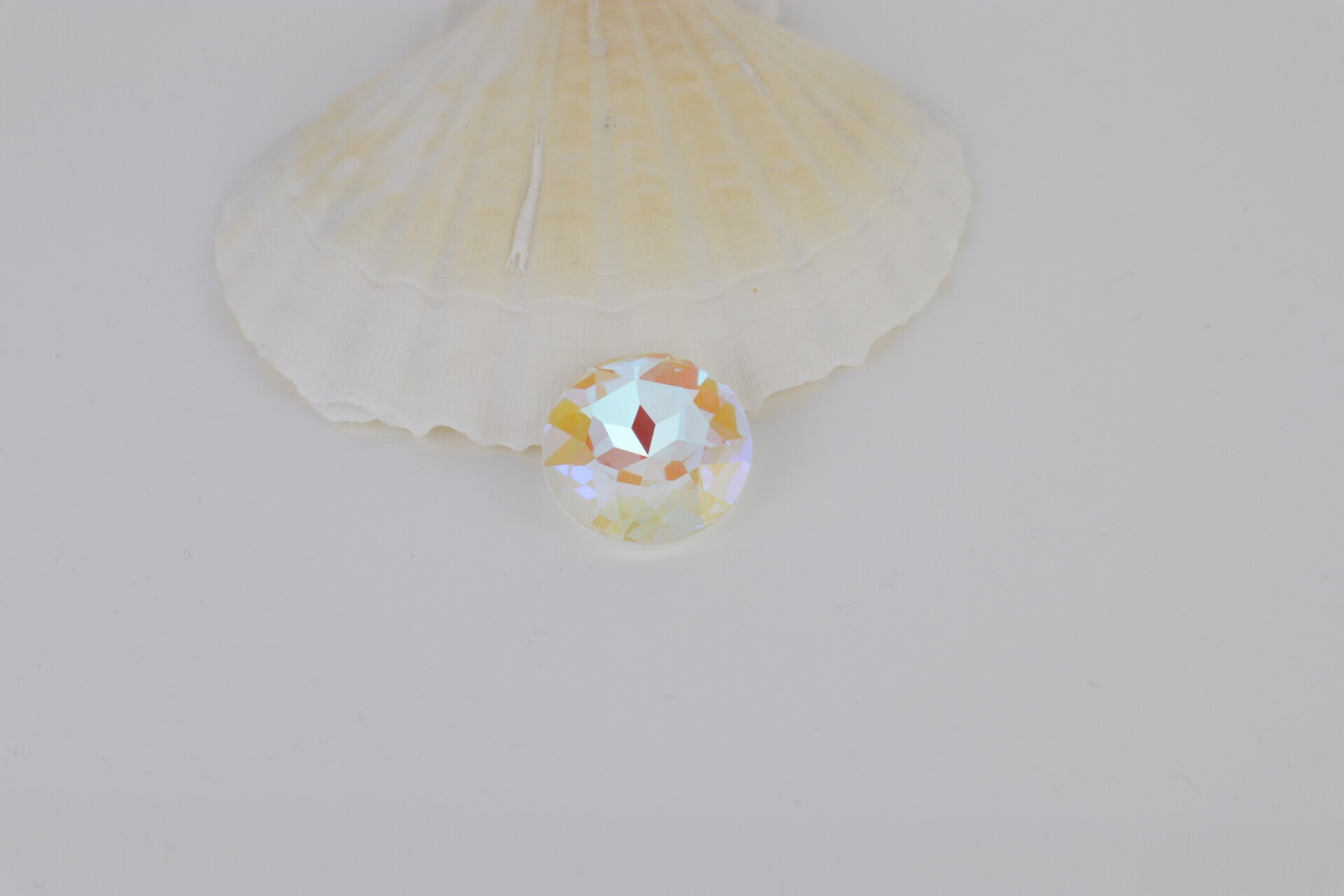 Glass Round Stone 27mm Crystal AB