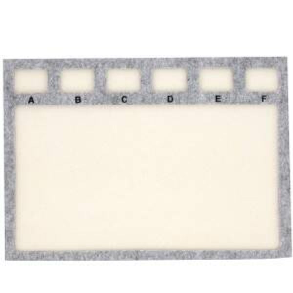 Beading mat with 6 compartments 29,5x21cm Cream / Grey