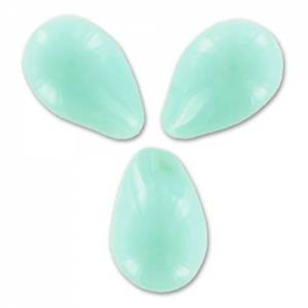 Side Drilled Drop 6x9 Mint Alabaster