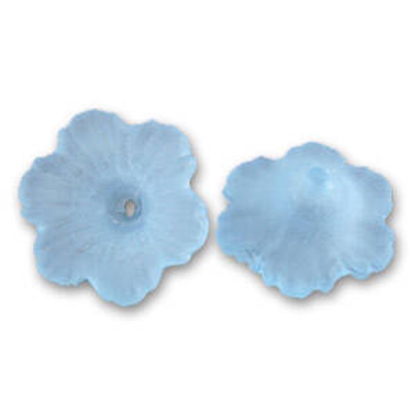 Flower 4x11mm Light Sapphire Frosted