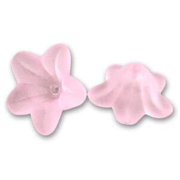 Flower 6x12mm Light Rose Frosted