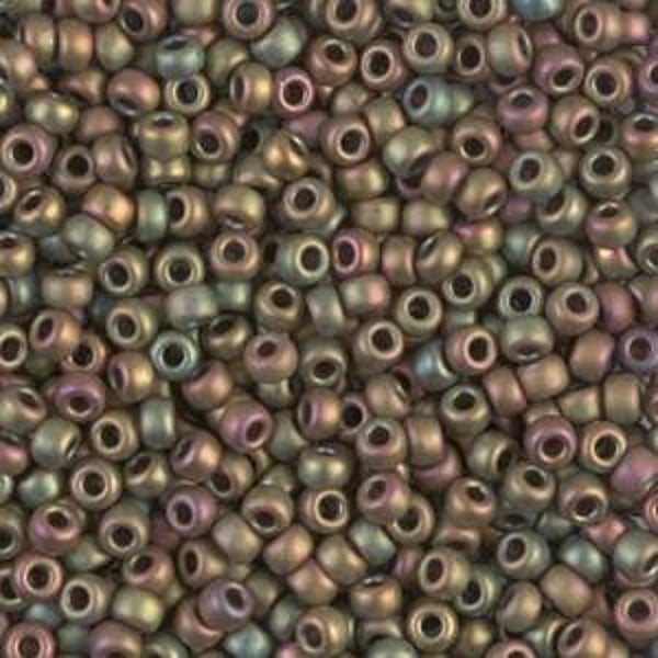 Seedbeads 11/0 Metallic Khaki Iris Mat 2035
