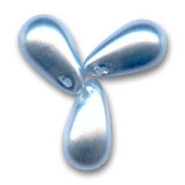 Side Drilled Drop 6x10 Light Blue