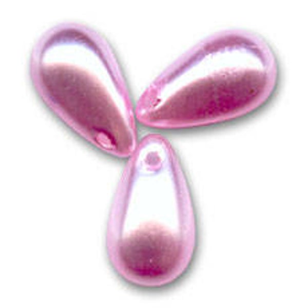 Side Drilled Drop 6x10 Pink