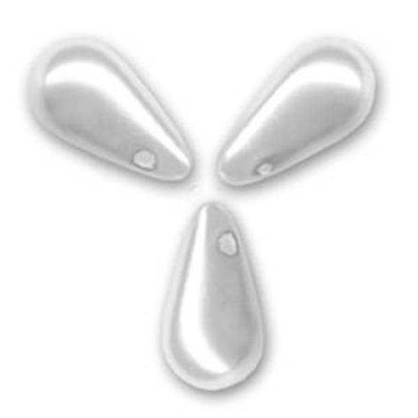 Side Drilled Drop 9x16 White