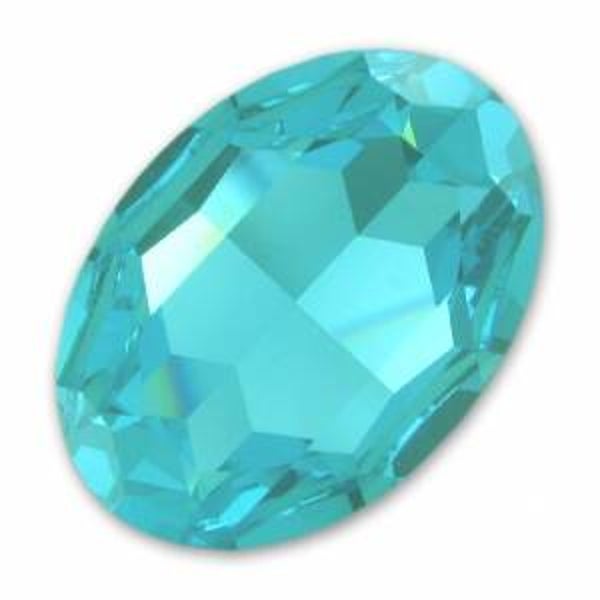 Pure Crystal Oval Fancy Stone 4127 / 30x22mm Crystal Light Turquoise