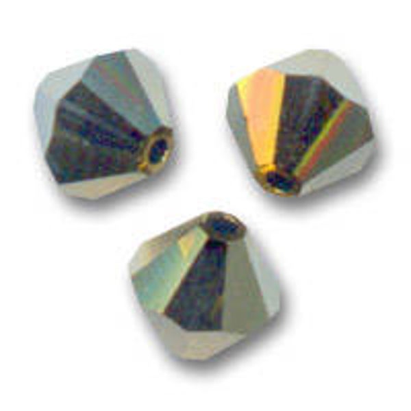 Pure Crystal Bicone 3mm Crystal Dorado 2xAB