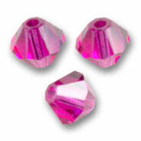 Pure Crystal Bicone 3mm Fuchsia