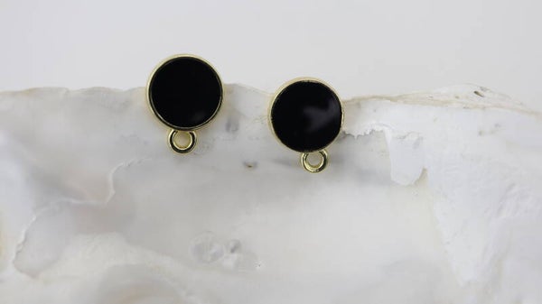 Earstud Retro Gold / Back 10mm