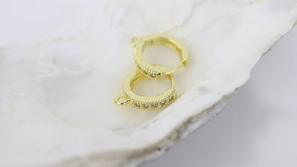 Earring with Zirconia 15mm
