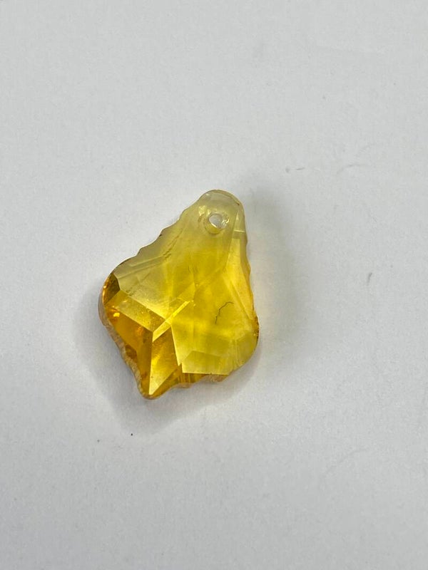 Glass Baroque Drop 16x11mm Yellow