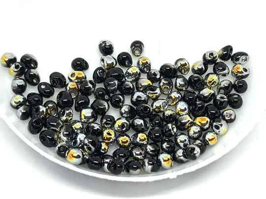 Miyuki Drop 3,4mm Black Vitrail