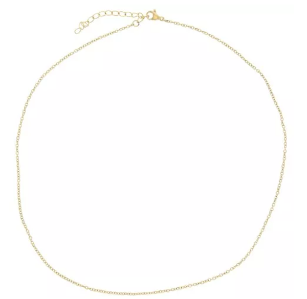 Cable Mesh Necklace Gold Stainless Steel 46cm