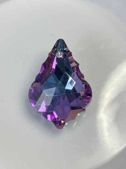 Glass Baroque Drop Vitrail Light 22x15mm