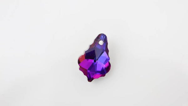 Glass Baroque Drop Vulcano 22x15mm