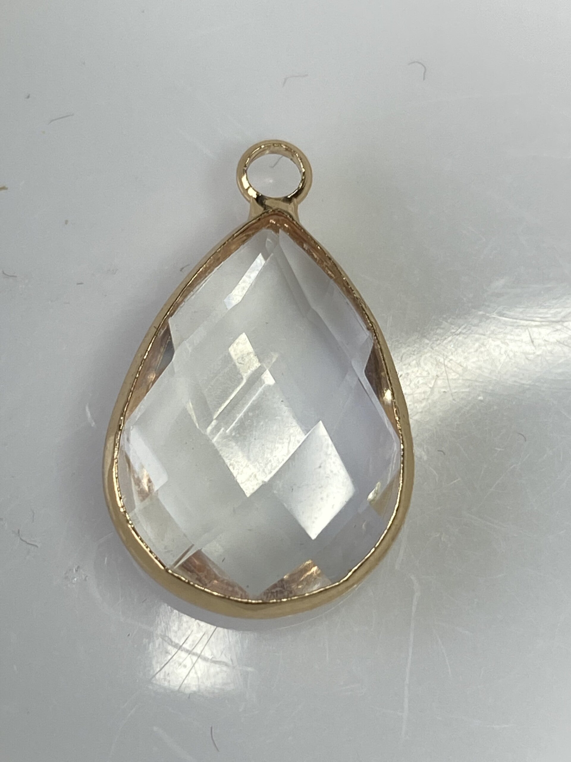 Drop Pendant 22x14mm Crystal