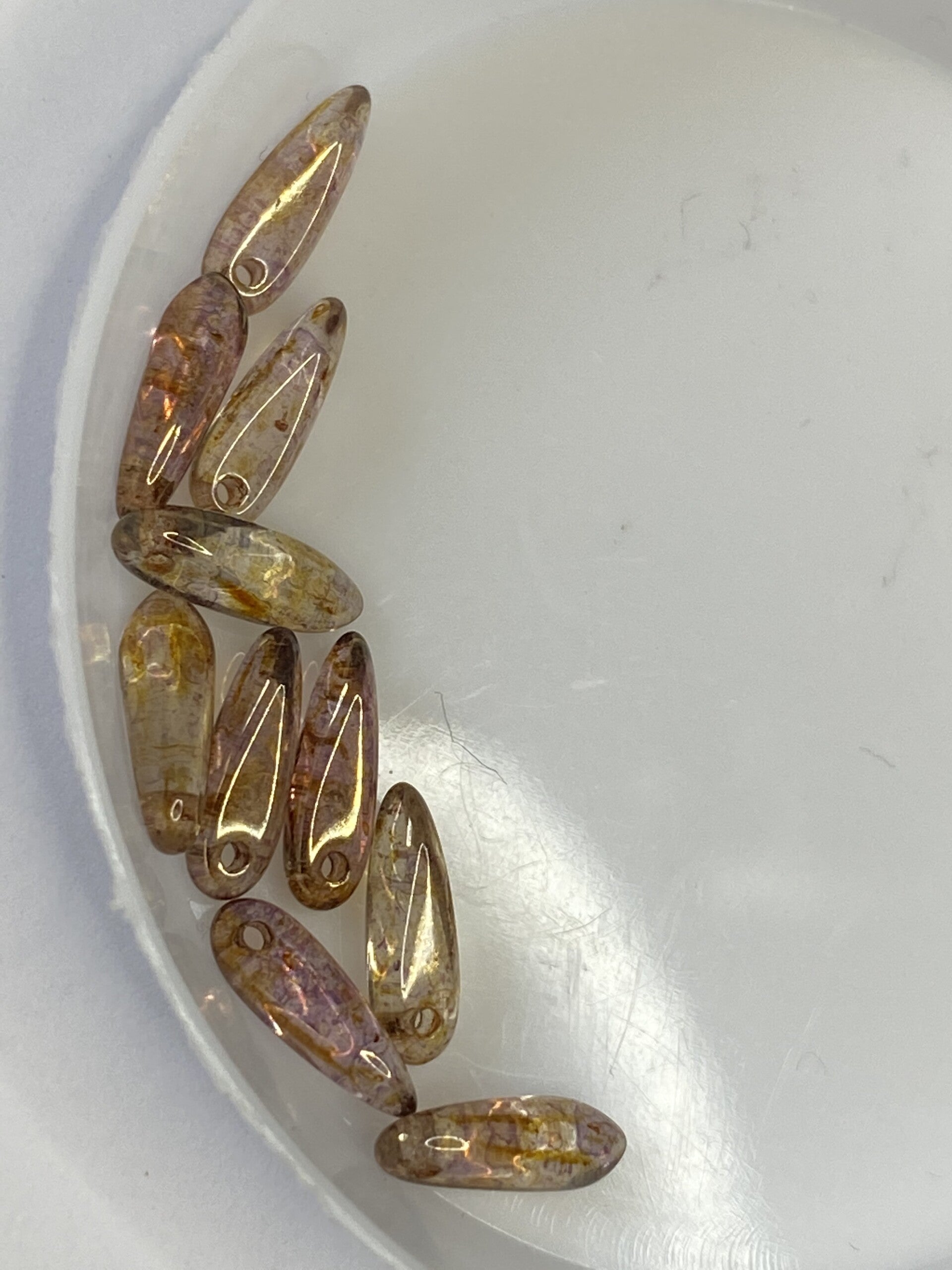 1 hole Mini Dagger 3x11 Crystal Brown Picasso