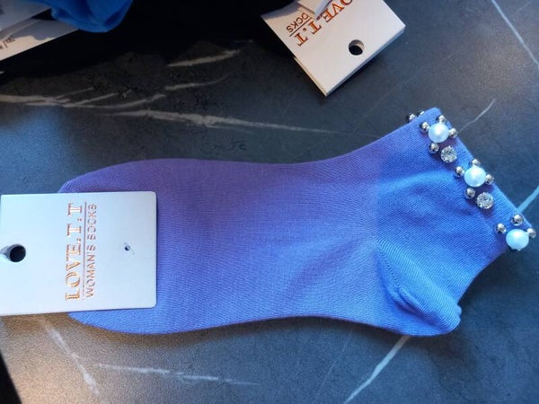 Sokken parel paars 1240