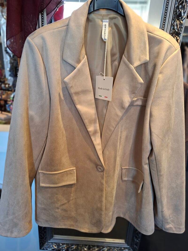 Velvet beige blazer 1630