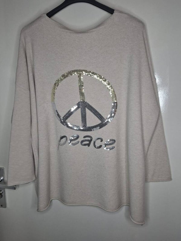 Peace trui beige 1695