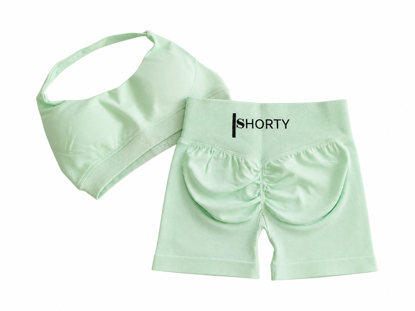 Lenon Green Scrunch Butt Short & Bra Set