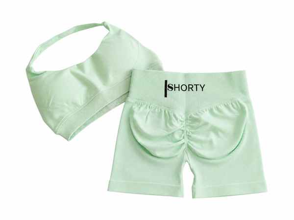 Lenon Green Scrunch Butt Short & Bra Set
