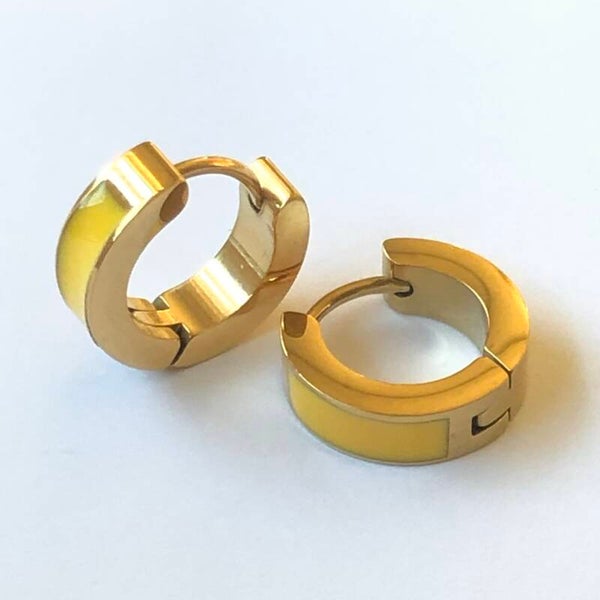 Oorbellen creolen yellow