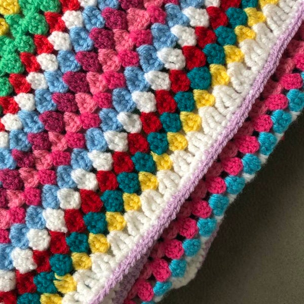 Crochet plaid colours