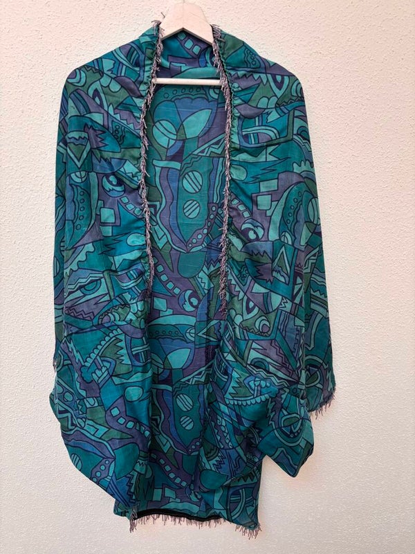 Zijden shrug omslagblouse