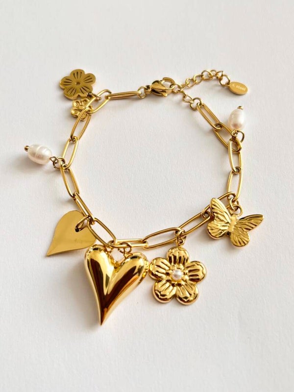 Charms flower armband
