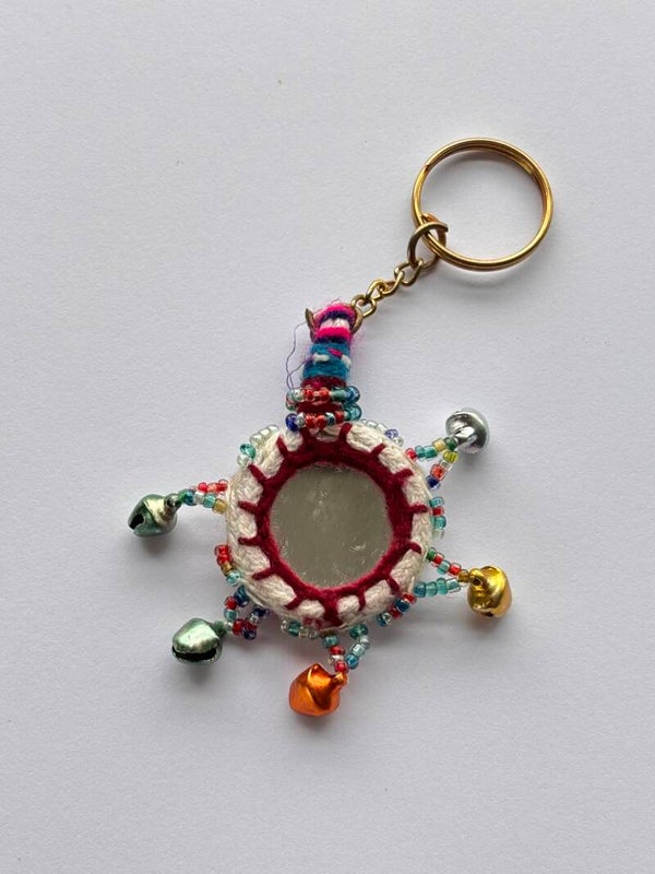 Mirror keyring bordeaux