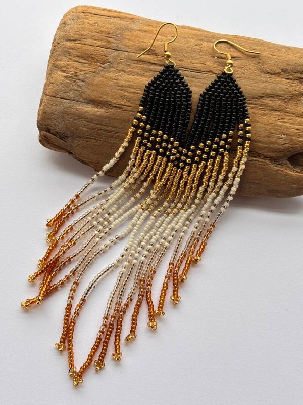 Fringe oorbellen