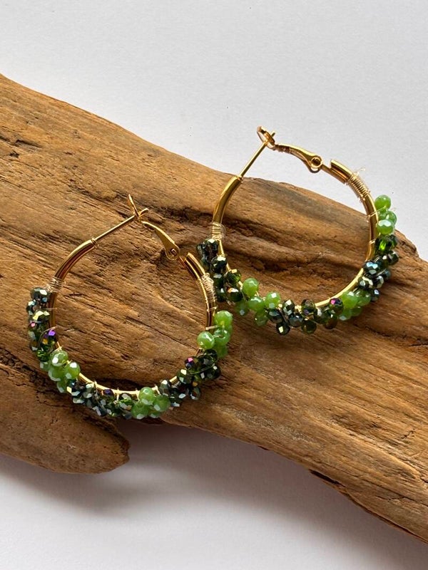 Oorbellen facet beads
