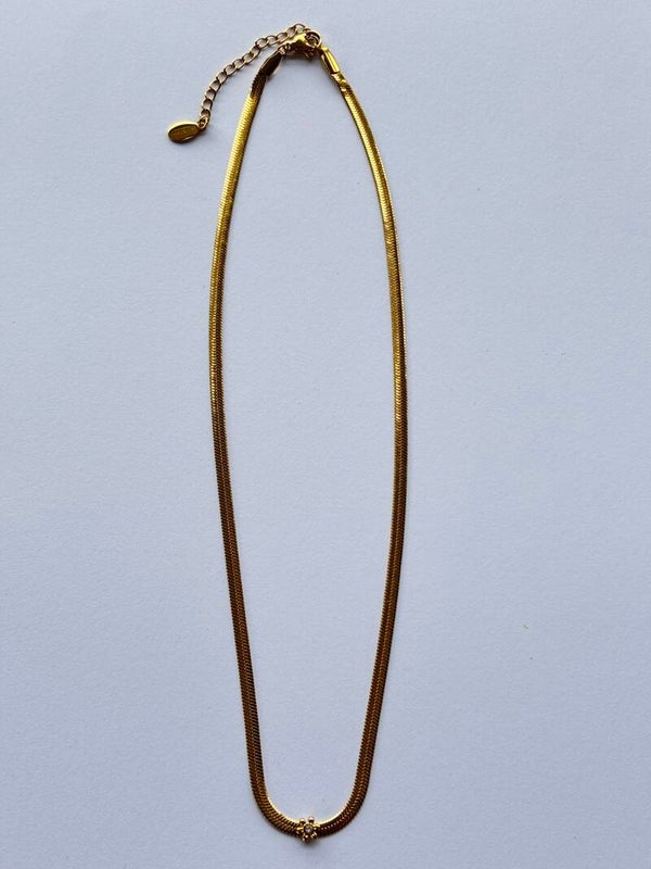 Ketting flower goud