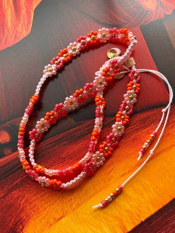 Ketting hippie flowers