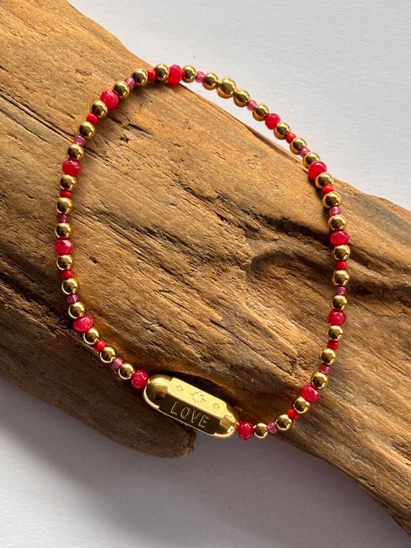 Armband beads rood