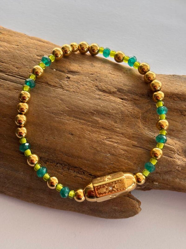 Armband green beads