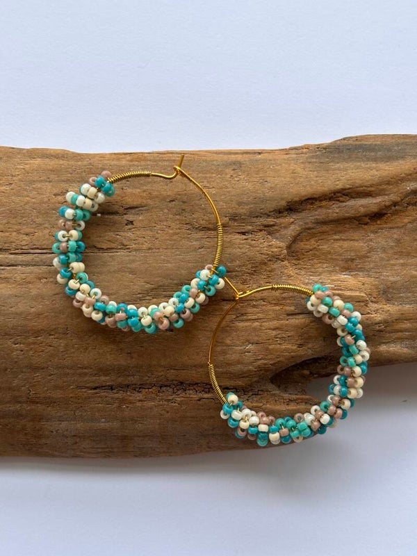 Oorbellen loops beads