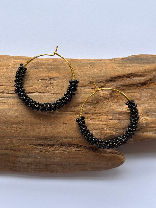 Oorbellen loops beads