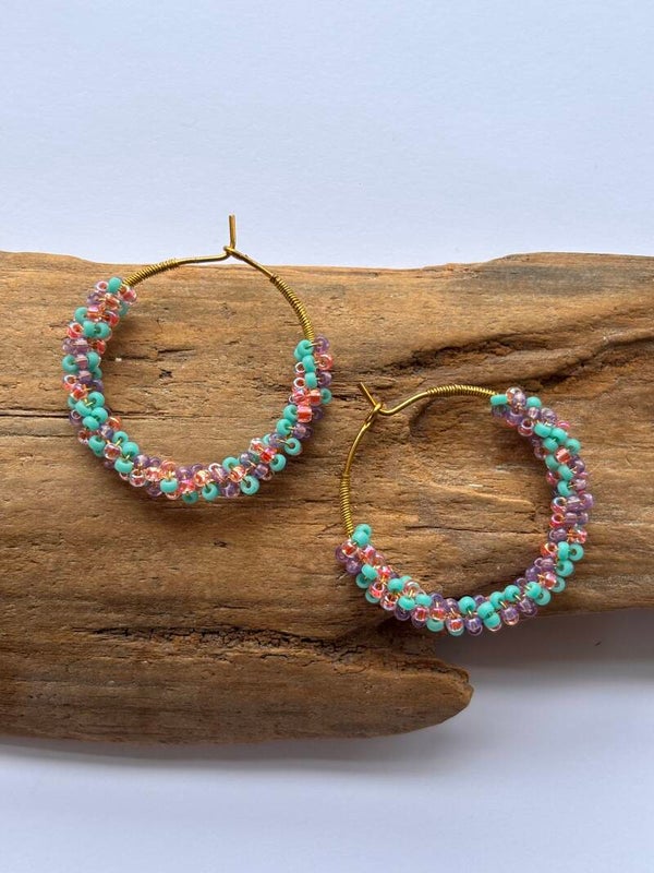 Oorbellen loops beads