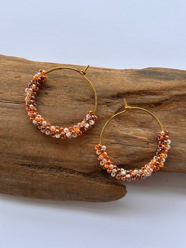 Oorbellen loops beads