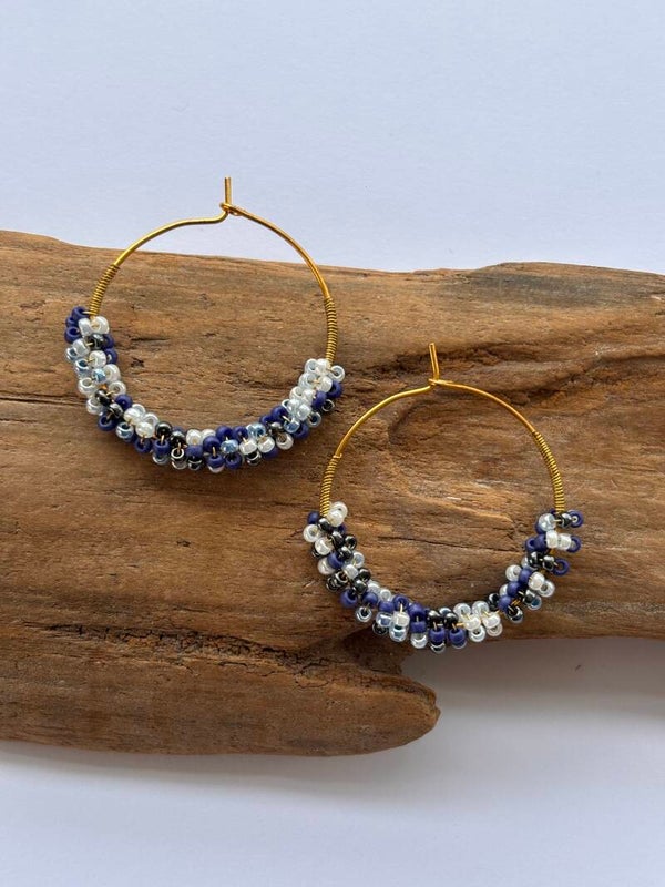Oorbellen loops beads