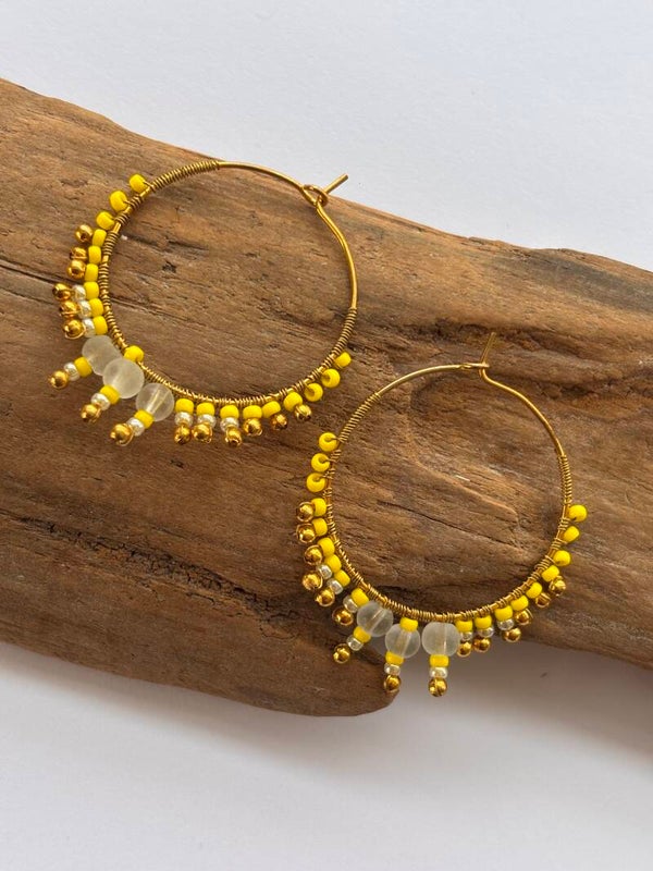 Oorbellen loops beads