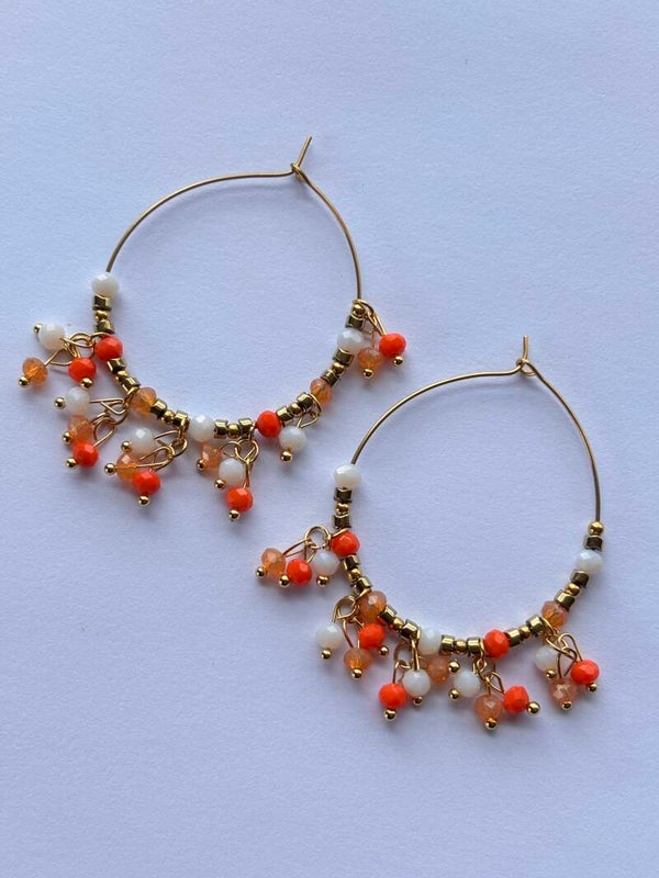 Oorbellen loops beads