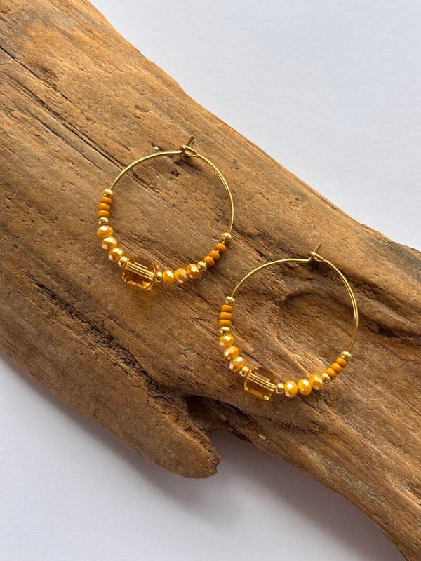 Oorbellen loops beads