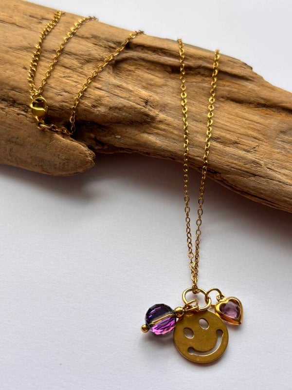 Ketting smiley heart