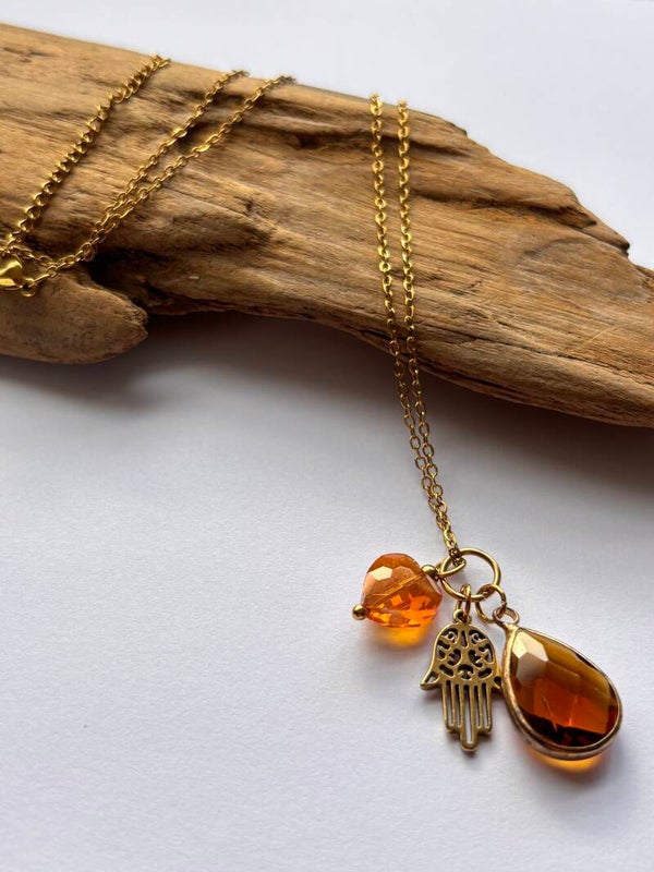 Ketting hamsa heart