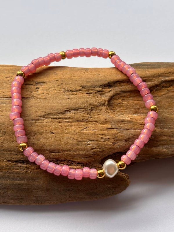 Armband pink pearl